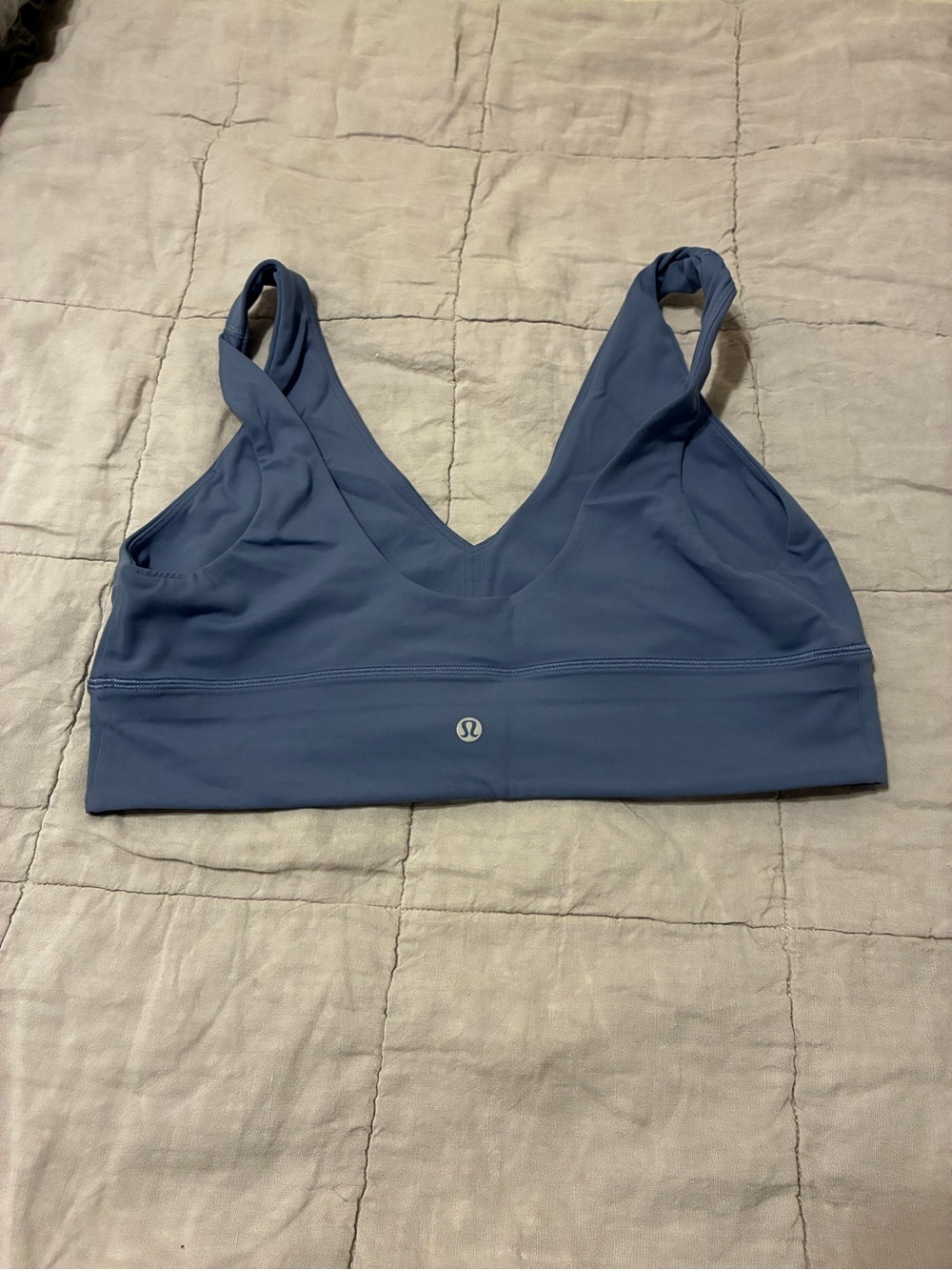 lululemon athletica Blue V-Neck Light Support Sports Bra ab cup size 14
